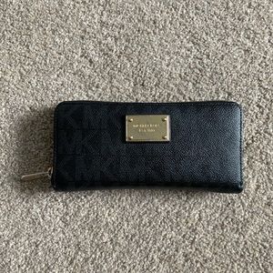 Michael Kors black MK wallet